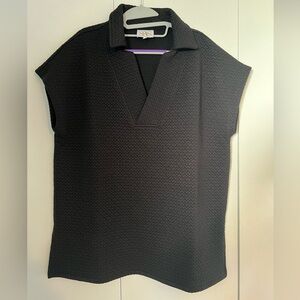 SSYS The Everyday Top In Diamond Quilted Black